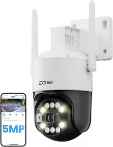 ZOSI 5MP WLAN Überwachungskamera Außen 360°Wi-Fi 6 PTZ Schwenkbar IR Nachtsicht - Bild 1 von 10