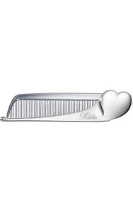 ReFa HEART COMB Aira pettine per capelli argento compatto leggero portatile k... - Foto 1 di 7