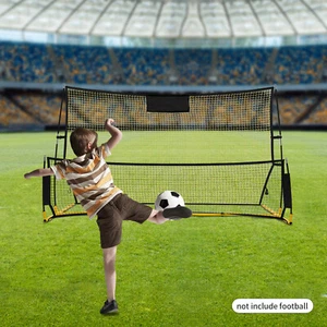 2 in 1 Faltbar Fußballtore Rebounder Net Fussball Training Faltausrüstung Net - Foto 1 di 12
