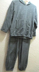 Easy-Peasy Soft Rayon Gray Hooded Sport Athletic Sweat & Jogger Set Youth Size 4 - Picture 1 of 10