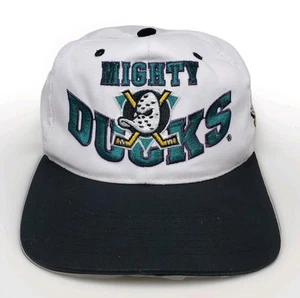 Vintage 1990s Anaheim Mighty Ducks Snapback Hat / Cap ~ Disney G-Cap NHL RARE - Picture 1 of 6