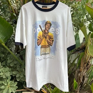 Vintage San Diego Padres Dave Winfield Ringer Tee XL Cooperstown Majestic - Picture 1 of 4