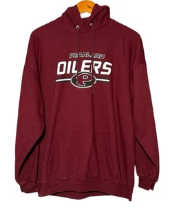 Pearland Oilers Port & Company Classic Heavy Blend Hooded Sweatshirt Maroon XL - Picture 1 of 9