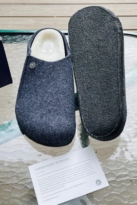 BIRKENSTOCK Zermatt Shearling Felt Slipper EU 45 Men's 12-12.5 DARK BLUE - Image 1 of 4