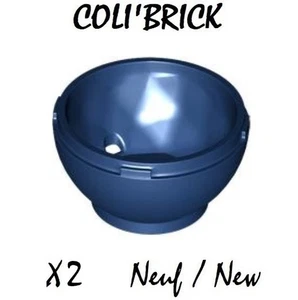 Lego 24130 - 2x Container Faceted 4x4x1 2/3 Dragon Egg Bottom - Dark Blue - NEUF - Imagen 1 de 1