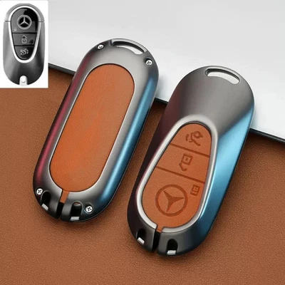 Remote Key Fob Case Cover for Mercedes-Benz C E S GLC EQE CLS C300 Car Key Shell - Image 1 of 4