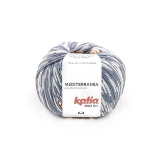 Katia Wool Mediterranea Cotton 100g=230m Jacquard Pattern - Picture 1 of 8