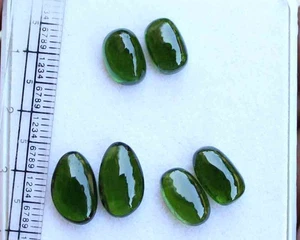 Par de gemas de cabina de diopsido de cromo verde natural mezcla natural natural de 19,80 quilates 6 piezas - Imagen 1 de 2