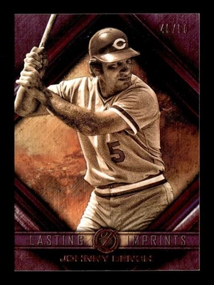Johnny Bench 2016 Topps Legacies of Baseball - Lasting Imprints Purple /50 - Image 1 of 2