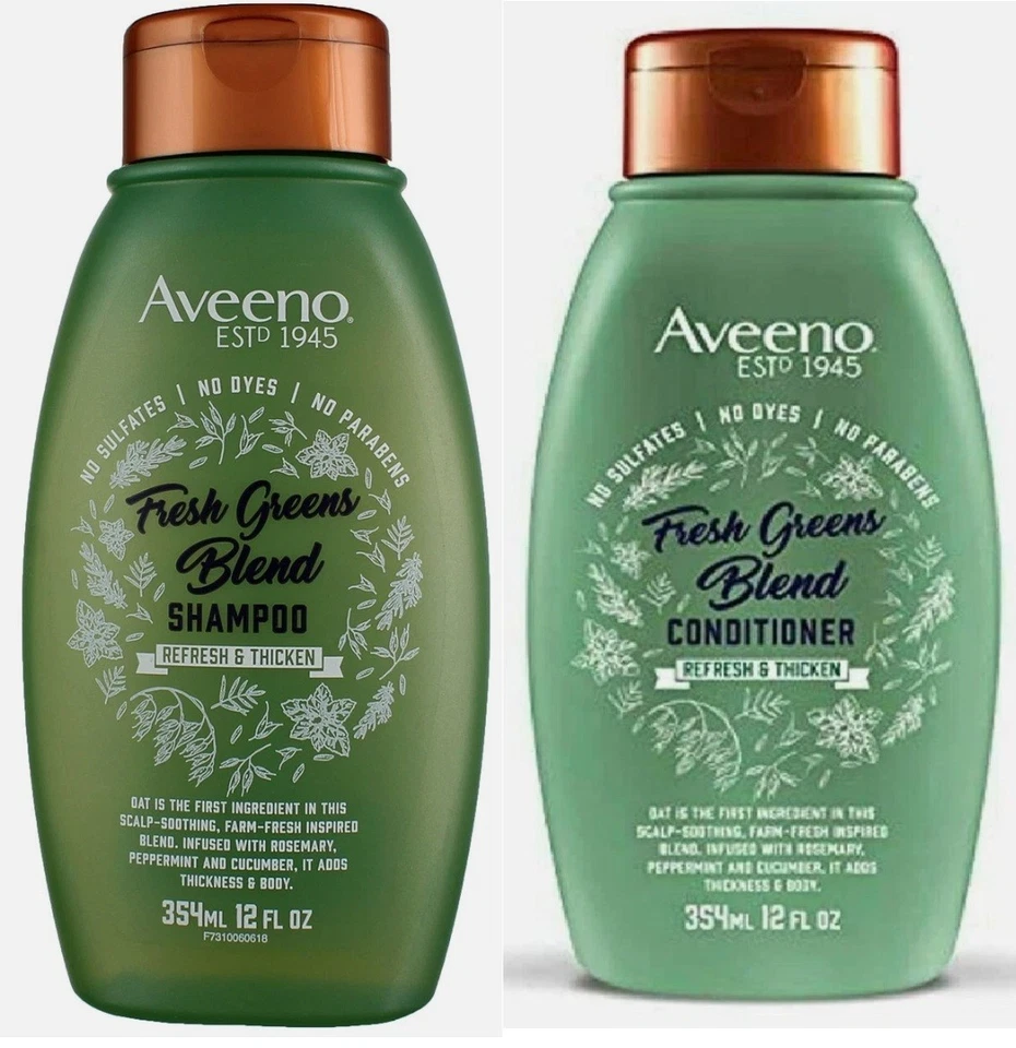 Acondicionador de mezcla de verduras frescas calmantes para cuero cabelludo Aveeno + juego de champú 12 onzas Foto 1 de 1
