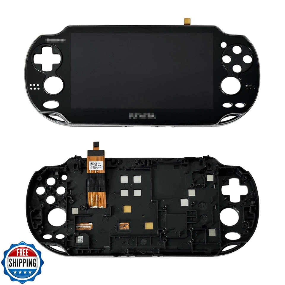 Partsatoz Black LCD Display Touch Screen Digitizer Glass Assembly with Bezel  - Image 1 of 4