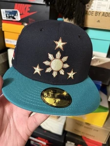 New Era Hat Club Filipino Flag Bakunawa Exclusive Fitted Pink UV Sold Out Rare - Picture 1 of 3