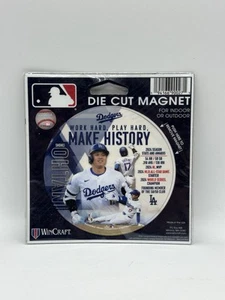 Shohei Ohtani Los Angeles WRK HARD PLAY HARD 4.5x6” Die Cut Magnet MLB LICENSED - Picture 1 of 2
