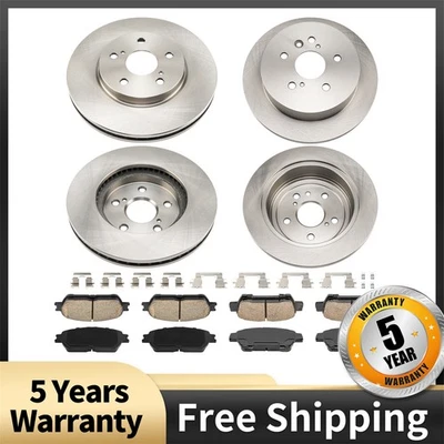 Front Rear Brake Rotor Pads Kit For Toyota Sienna 2004-2008 2009 2010 3.3L 3.5L - Image 1 of 4