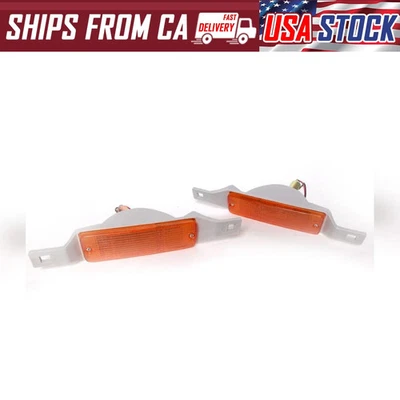 Par de luces de señal de giro de parachoques delantero para Toyota Hilux Ln40 lente ámbar bombilla cable Foto 1 de 4