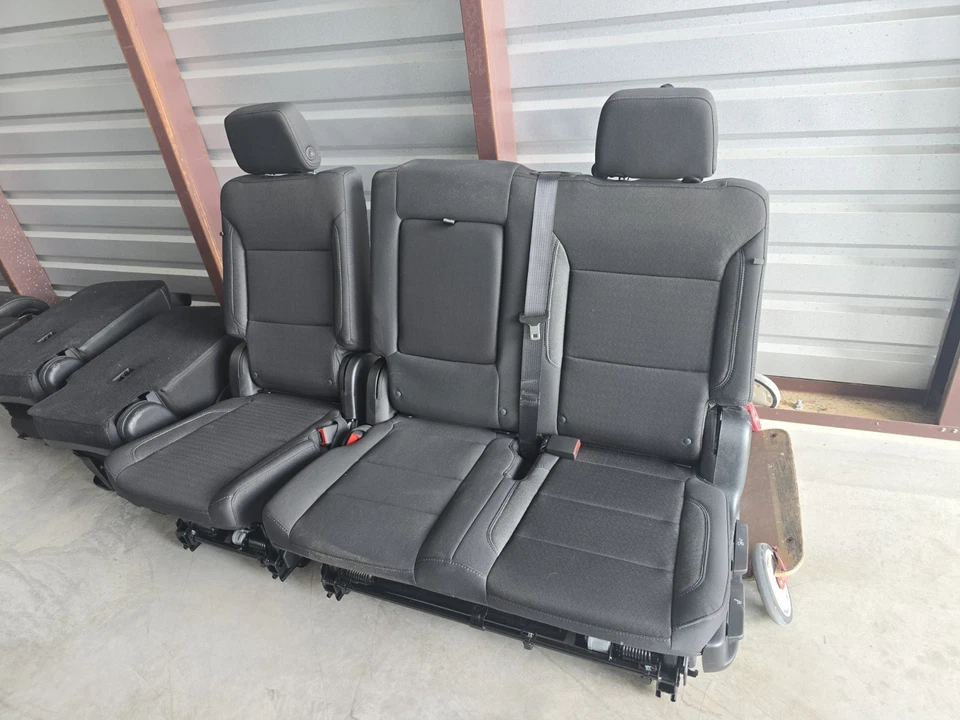 Chevy Tahoe Yukon Suburban 2021-2025 segunda fila asiento de banco negro *tela Foto 1 de 3