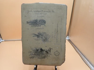 Piedra de impresión litográfica de 1900 distribuidores de ganado Houston Mill 14 x 10 x 2 Trammel Foto 1 de 4