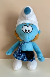 The Smurfs GUTSY SMURF CHARACTER wearing Scottish Kilt 13" Plush Stuffed  Toy  - Picture 1 of 6