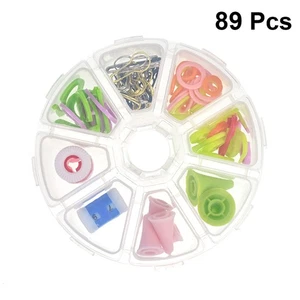 1 Set / 89 Stück handgefertigtes Diy-Strickwerkzeugset Nadelkappe Reihenzähler - Bild 1 von 11