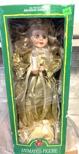 Vintage Telco Motion-ettes beleuchtetes animiertes 18" Weihnachtsengel Goldkleid getestet - Bild 1 von 17