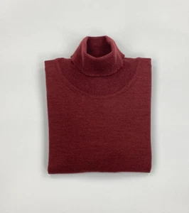 Maglione Uomo Borgogna Boss Hugo Boss Large L Lana Merino Girocollo Slim Fit A* - Foto 1 di 9