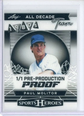 2025 Leaf Pre Production Proof (1/1) Paul Molitor - Image 1 of 2
