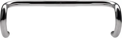 Lightweight Silver Aluminum 26mm Clamp Short Drop Handlebar, 44cm Width - Image 1 of 4