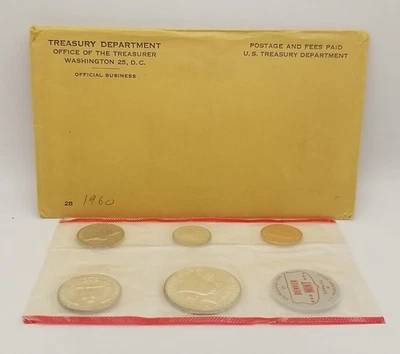 1960 D U.S. Mint Set Uncirculated Coin Set - Missing Philadelphia Cello #4981 - Image 1 of 4