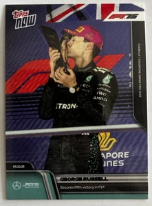 Tarjeta 67 George Russell 5ta victoria F1 GP de Singapur 2025 Fórmula 1 Topps AHORA - Imagen 1 de 1