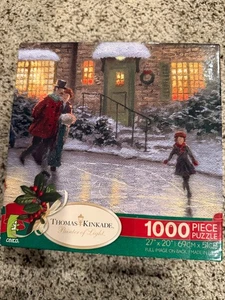 Jigsaw Puzzle Thomas Kinkade 1000 Pieces Skater's Pond - Picture 1 of 1