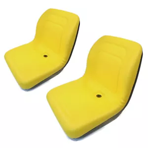 (2) Yellow HIGH BACK Seats for John Deere Gator Military 6x4 M-Gator A1 Utility - Picture 1 of 6