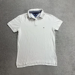 TOMMY HILFIGER Herren Poloshirt Polohemd Gr. M Polo Classic Logo 15303 Weiß - Bild 1 von 8