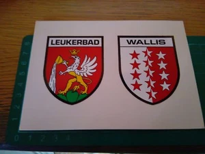 ADESIVO VINTAGE STICKER KLEBER SCUDETTO LEUKERBAD WALLIS - Picture 1 of 2