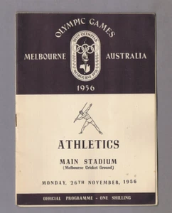 #UU. 1956 MELBOURNE OLYMPIC GAMES ATHLETICS PROGRAM - 26th November - Picture 1 of 1