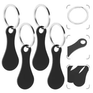 4 Pcs Shopping Cart Quarter Token Keychain Decorations Keychains - Picture 1 of 11