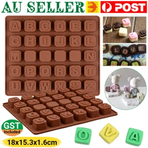 Silicone Letter Alphabet Pudding Bakeware Mould Cake Chocolate Ice Maker Mold - Picture 1 of 9
