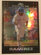 2007 Topps Chrome Manny Ramirez #118 Refractor Boston Red Sox Card