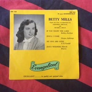 Betty Lou Mills Jesus Whispers Peace 7” EP Evangelical EPE 7220 - Picture 1 of 4