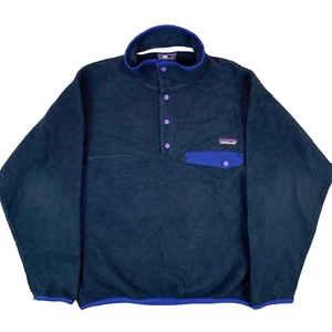 Vintage Patagonia Blue Synchilla® Snap-T® Fleece Pullover Men's Size XS - Picture 1 of 19