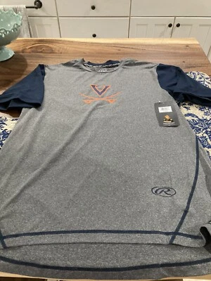 Camiseta grande para hombres NCAA Rawlings Virginia University Cavaliers L GRIS NUEVA CON ETIQUETAS Foto 1 de 4