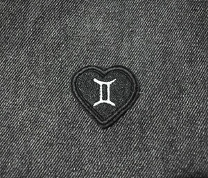 Gemini astrological zodiac symbols horoscope star sign embroidered iron on patch - Picture 1 of 2
