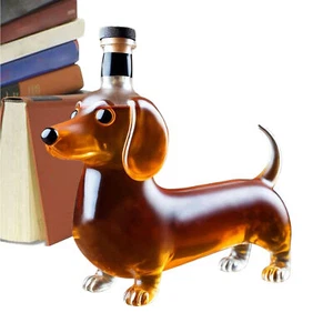 2025 Sausage Wiener Dachshund Dog Whiskey Bottle Decanter Statue Decoration - Picture 1 of 11
