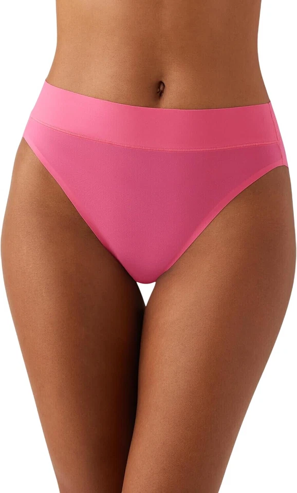 2 Wacoal Nylon Comfort Stretch 871308 Hi-Cut Panty Briefs In Nude 9- 2XL