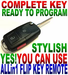 EURO FLIP KEY REMOTE FOR TOYOTA MR2 SPYDER D1EAR KEYLESS ENTRY CHIP BEEPER FOB - Foto 1 di 4