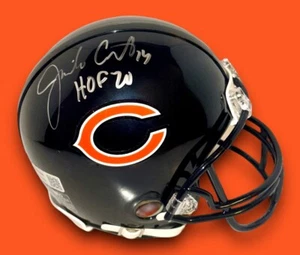 JIM COVERT HANDSIGNIERT SIGNED CHICAGO BEARS MINIHELM TRISTAR QR COA. - Bild 1 von 6