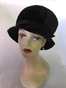 VTG RARE LAZARUS COLUMBUS DUBY NEW YORK EMPRESS GERMANY BLK Hat Church Derby - Picture 1 of 11