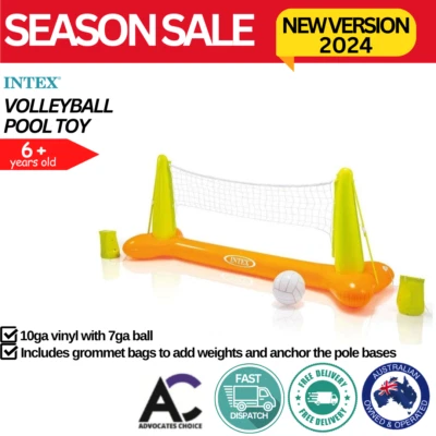 INTEX Inflatable Volleyball Sport Swimming Pool Outdoor Toy Float Game Net Ball - image 1 of 4