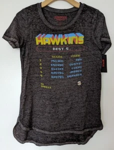 WOMENS NETFLIX STRANGER THINGS T-SHIRT GRAPHIC TEE LICENSED ATARI SPACE INVADERS - Picture 1 of 1
