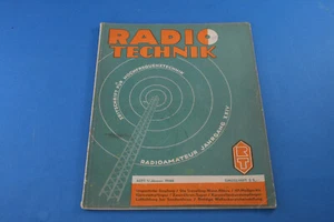 Radiotechnik, Zeitschrift für Hochfrequenztechnik, Heft 1 von 1948 - Bild 1 von 2