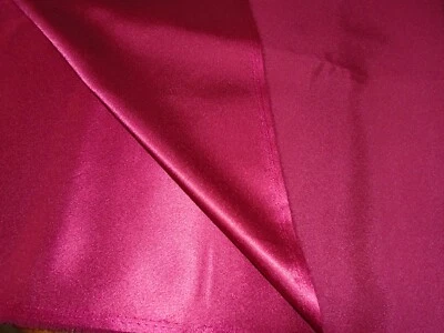 Plum Maroon Crepe Back Satin FABRIC 2 selvedges 56"WX 1.3 Yards 2 Available - Image 1 of 2